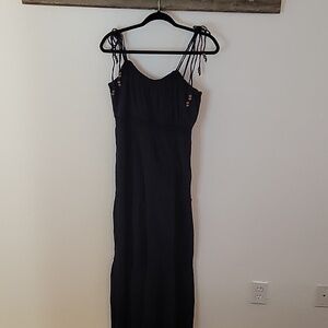 Old Navy Black Tie-Shoulder Maxi Dress SZ 8